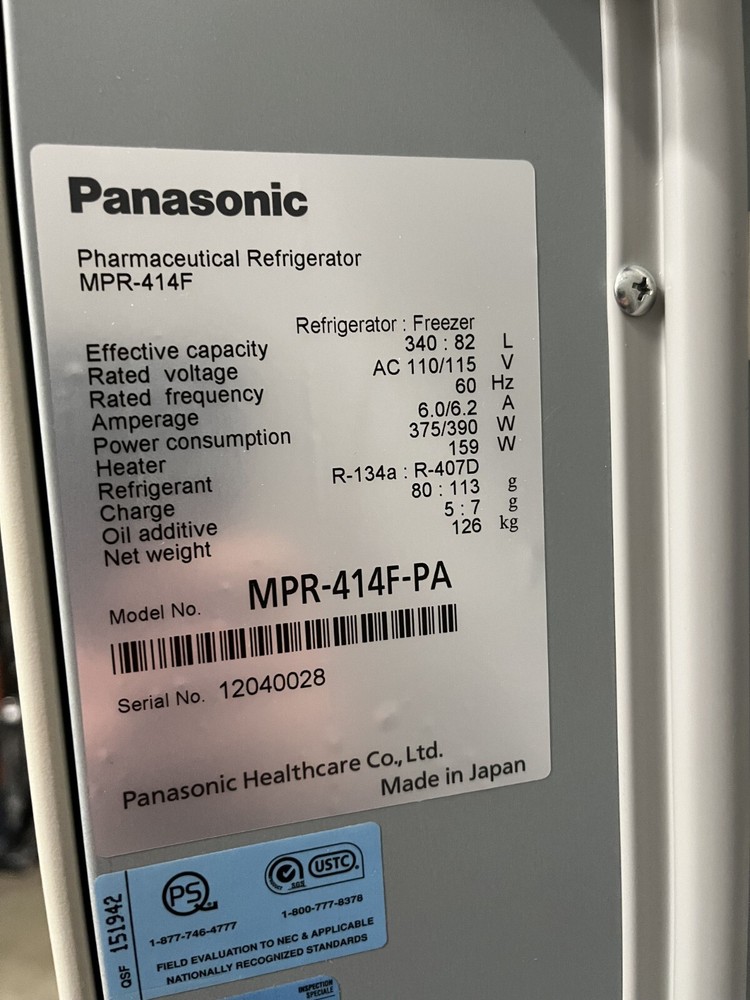 Panasonic MPR-414F-PA Pharmaceutical Refrigerator with Freezer