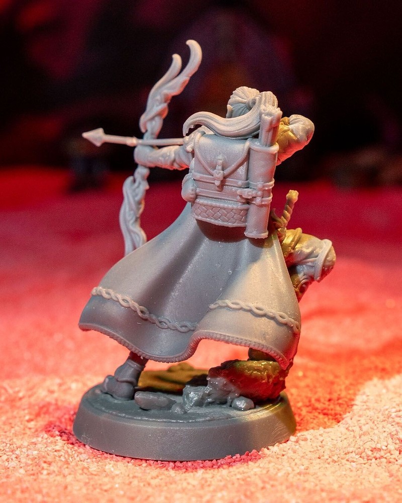 DnD Elduin Elven Archer Mini 32mm Scale TTRPG