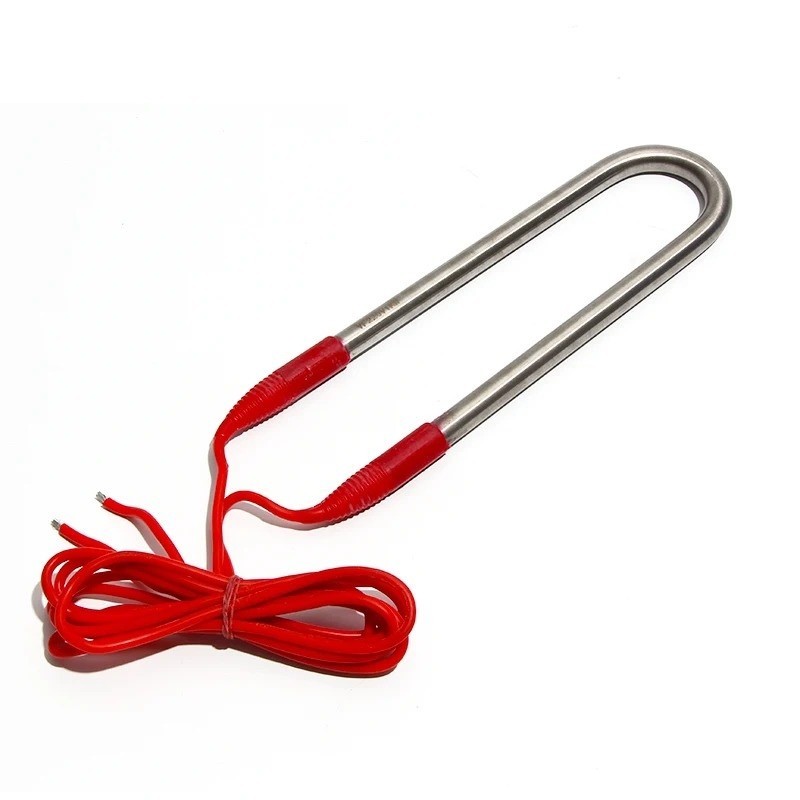 12V U Type Electric Immersion Heating Element 110MM 50-200W 1M Wire Water Heater