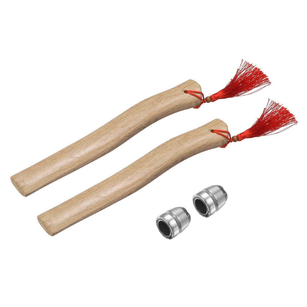 2pcs Wood Axe Handle Replacement 12.6" with Round Wedges for Axe