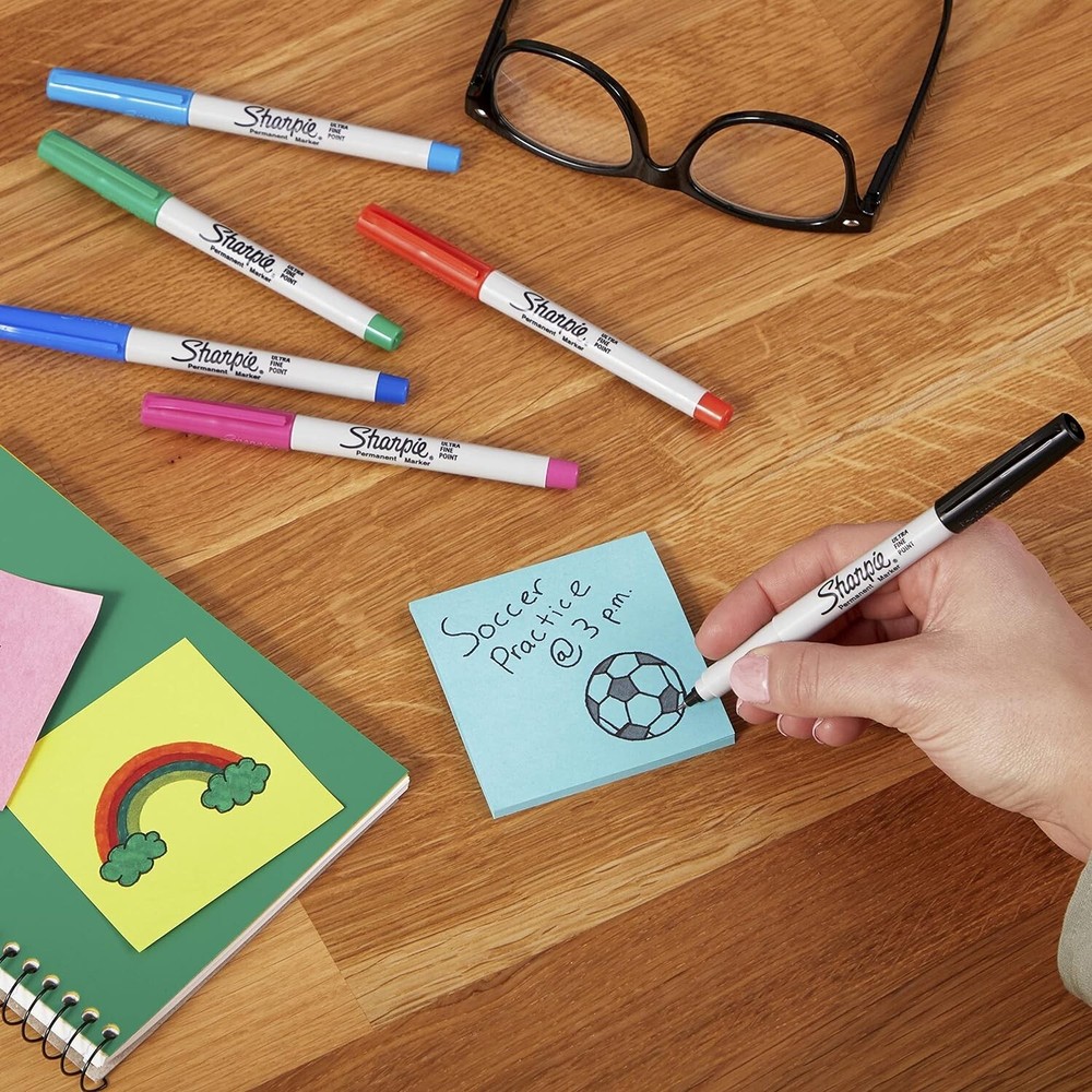 Permanent Markers, Ultra Fine Point, Black, Count Includes 12 black Sharpie