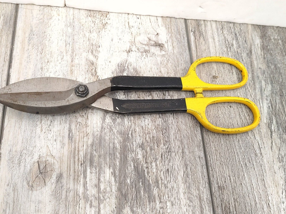 VINTAGE Midwest Standard Tools 10'' Straight Tin Snips USA TOOLS