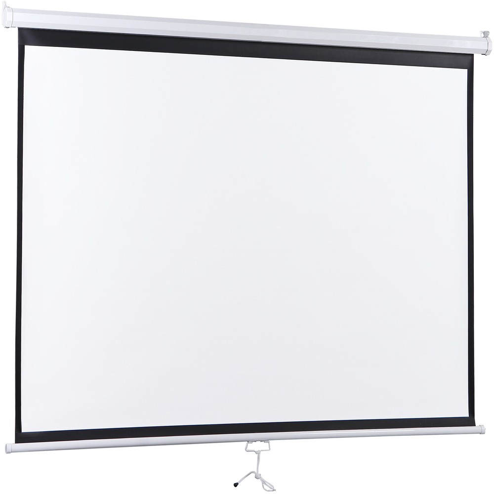 72 inch Portable Projector Screen Projection Screen Easy Pull Out System White