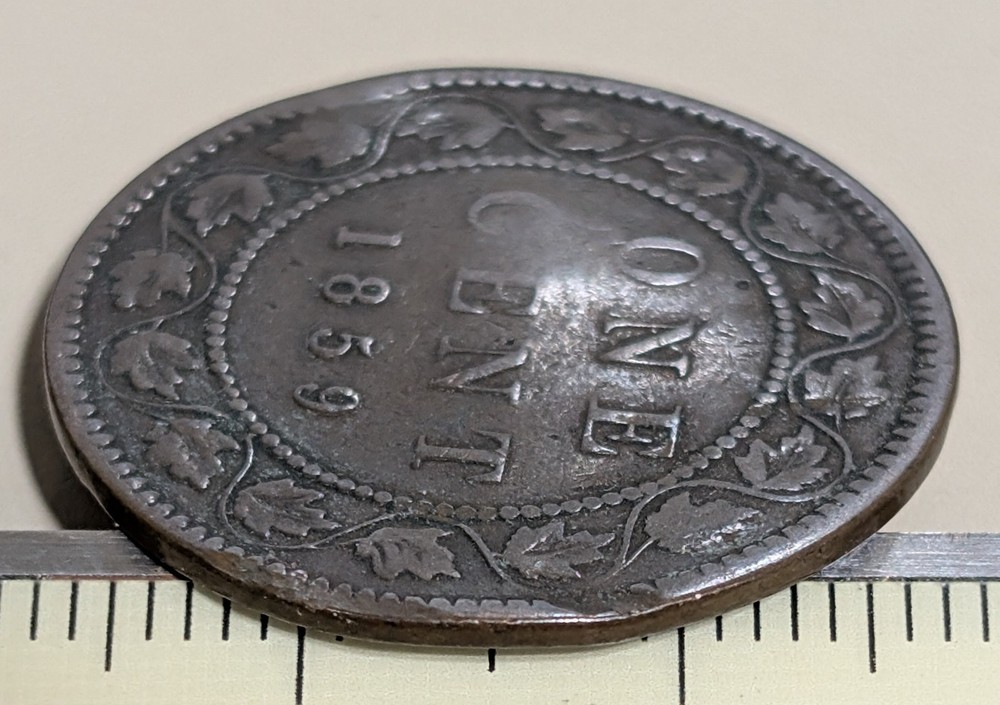 1859 Canada 1 Cent Circulated KM# 1