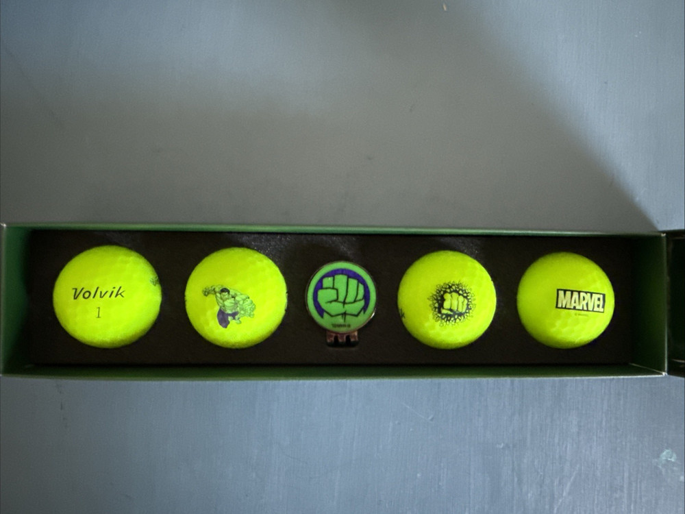 Volvik Vivid Soft Marvel Golf Balls Set Pack Green HULK