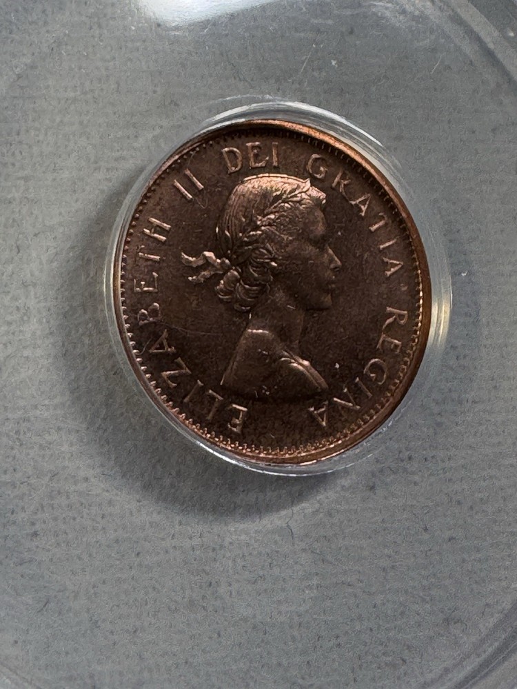 1963 Canada 1 Cent Proof Like Graded MS 66 RD by ANACS