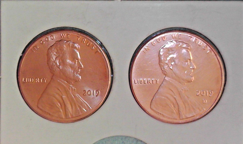 2019 P & D Lincoln Cent, Shield, Free Shipping to US