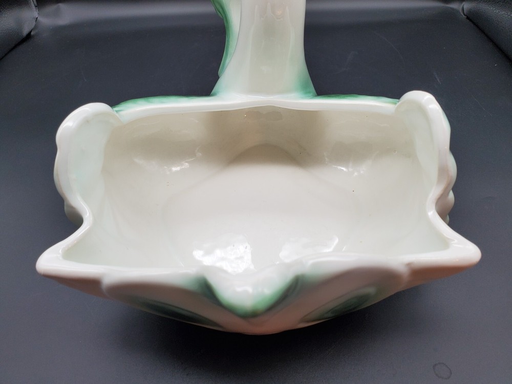 Vintage Hull Coronet Green White Swan