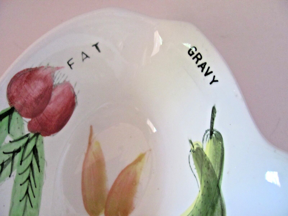 Vintage No Drip Gravy Separator Ceramic Vegatables