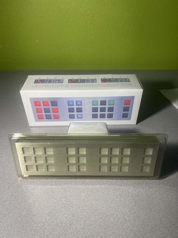 Tix Silver LED Clock Cube Root with OEM Box New