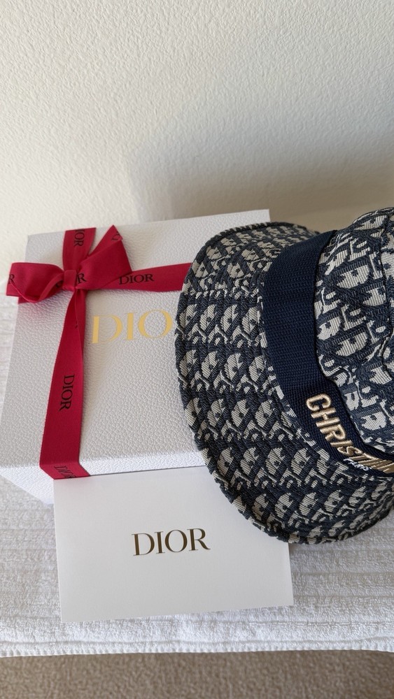 Christian Dior Oblique Monogram Blue/Beige Bucket Hat