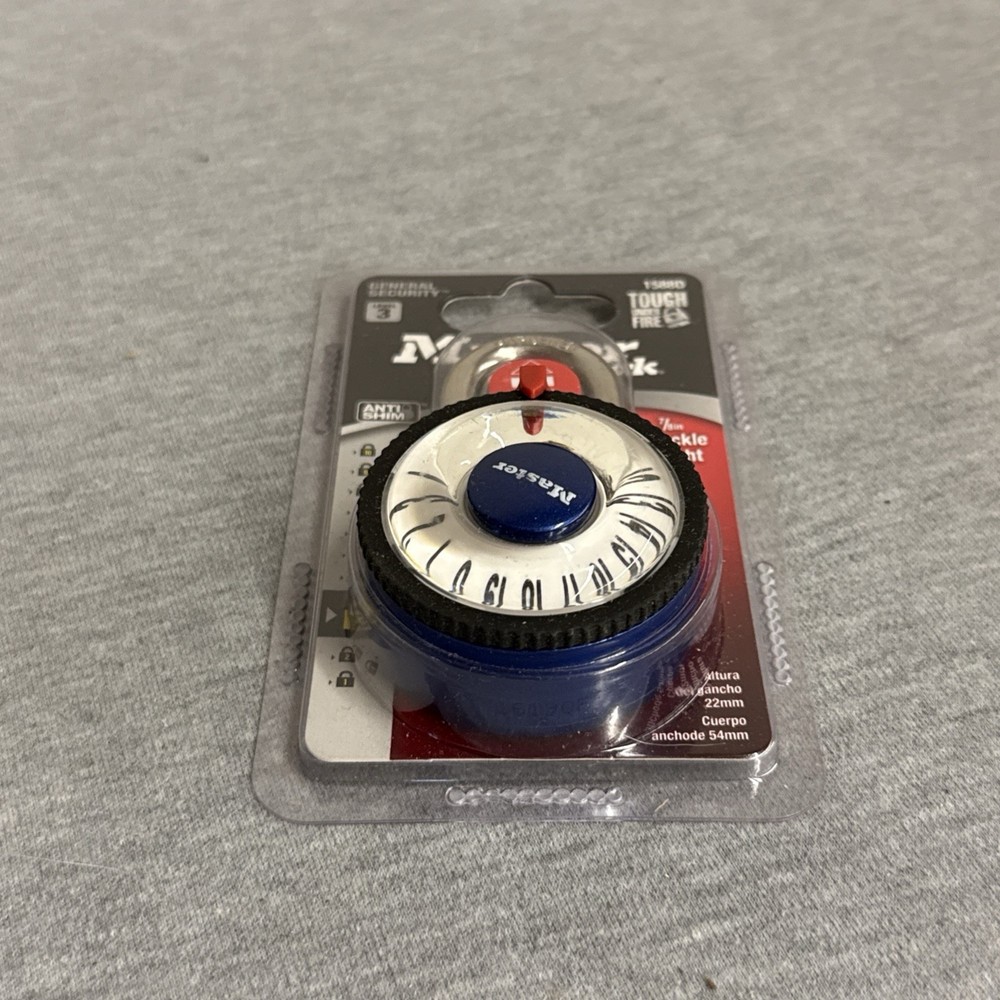 NEW Master Lock 1588D EZ Read EZ Dial Magnification Blue Combination Lock - PAIR