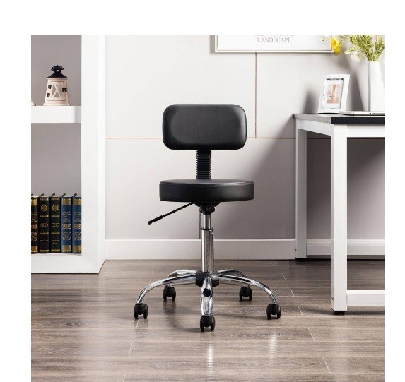 Naomi Home Mara Black Adjustable Drafting Stool