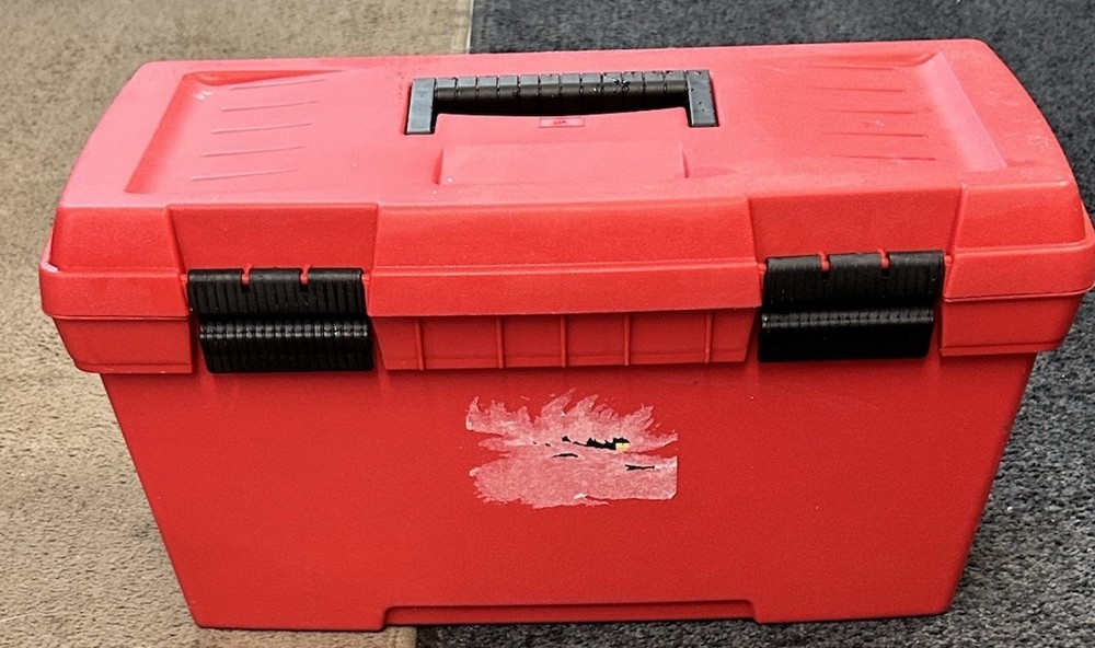 Vintage Zag Red Toolbox 19” X 10” X 8”