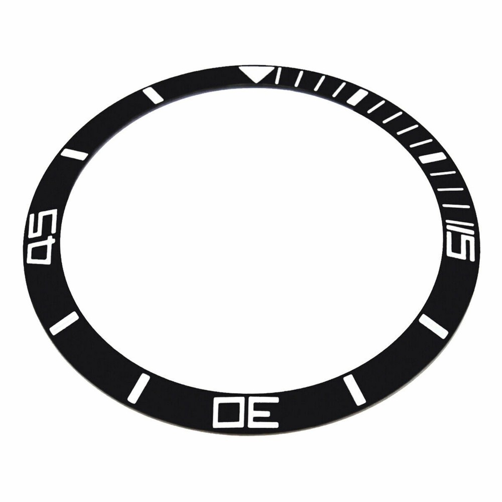 BLACK REPLACEMENT BEZEL INSERT FOR WATCH 30.10MM X 25MM