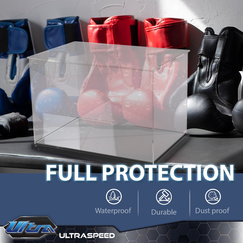 Clear Single Boxing Glove Horizontal Display Case