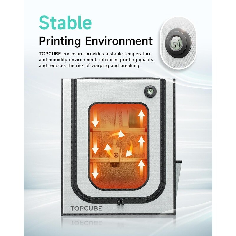 3D Printer Enclosure Bambu Lab A1 LED Light Fireproof Dustproof Noise Reduction