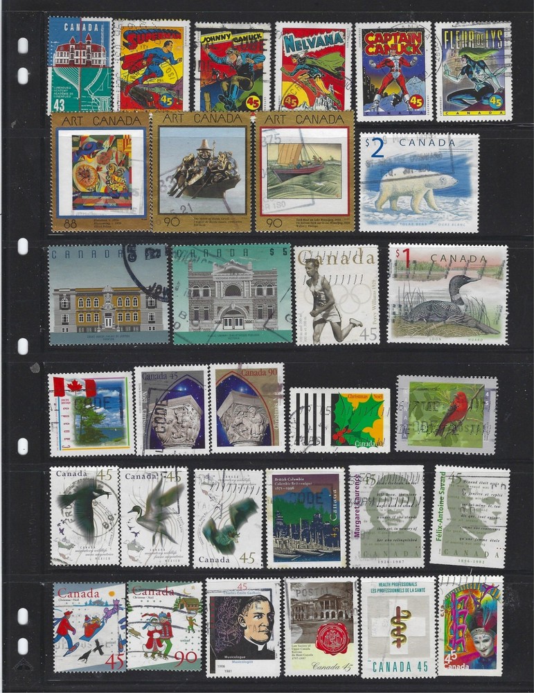Canada 1995-1999 Used Collection 125 Different  Stamps,  $65