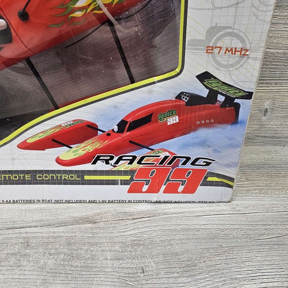 Ignite RC Racing 99 Hydroplane Speed Boat Full Function Remote Control 27MHz NIB