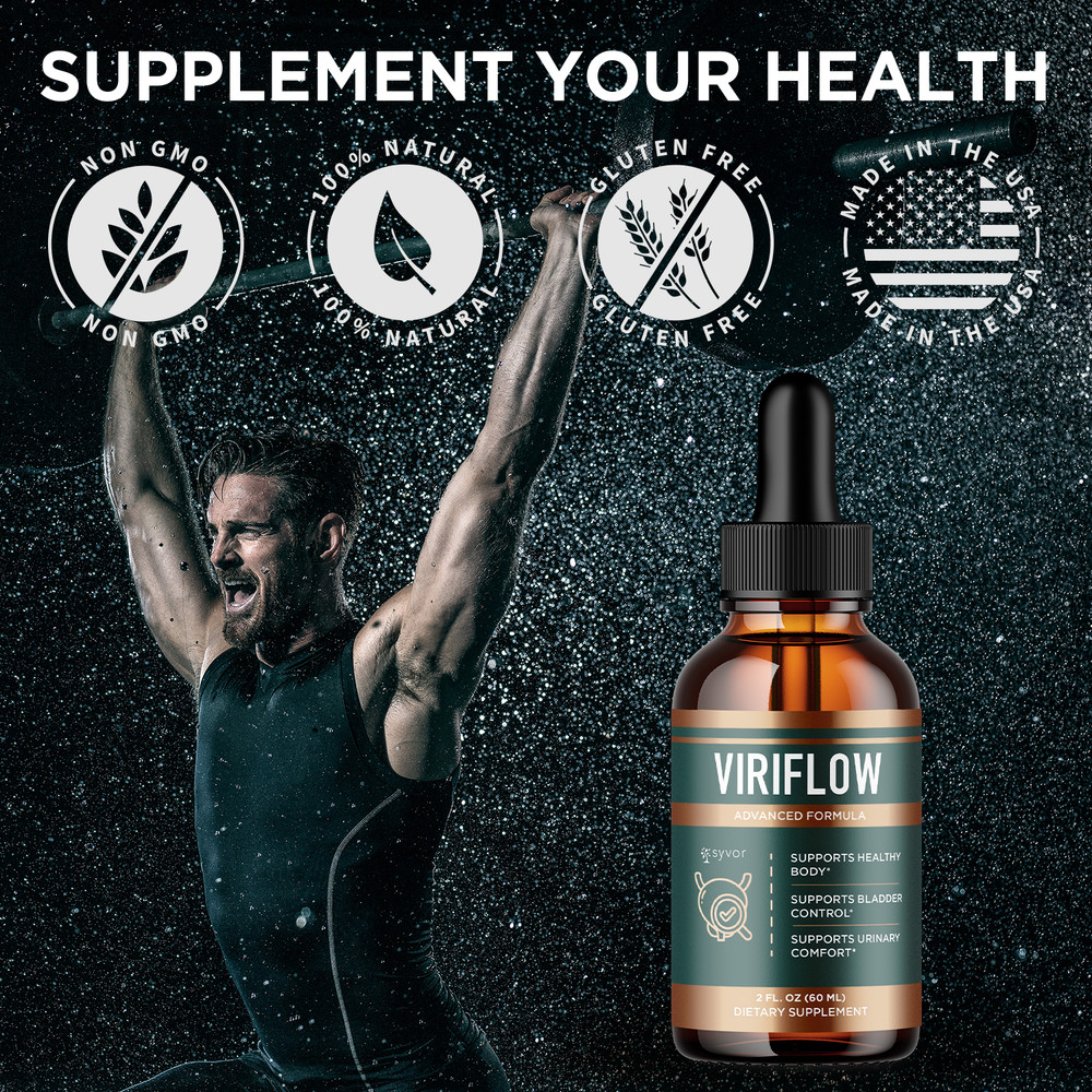 (1 Pack) Viriflow Male Support Drops Advanced Viri Flow Supplement, 30 Servings