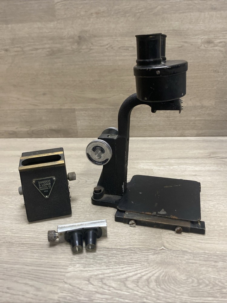 1920-30s Bausch & Lomb Microscope W/ Extras