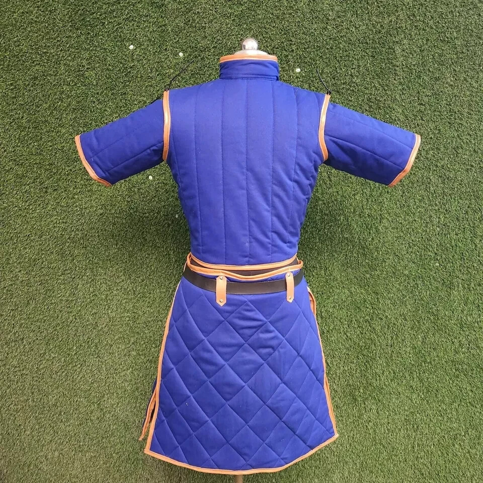 Medieval Armor Gambeson Leather Trimmed