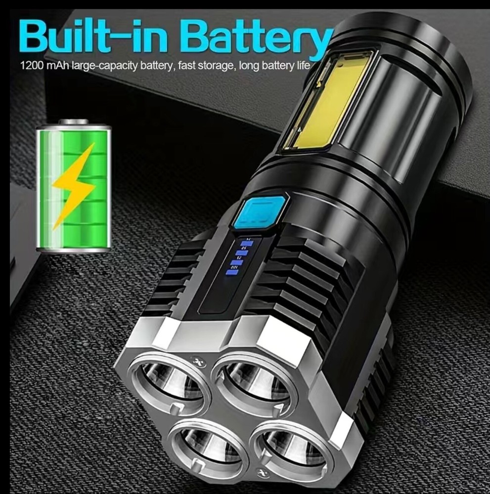 Rechargeable Flashlights, LED USB Waterproof Super Bright Powerful Large Beam