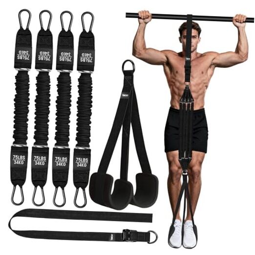 Pull Up Assistance Bands - Adjustable Heavy Duty Resistance Band for Pull Black