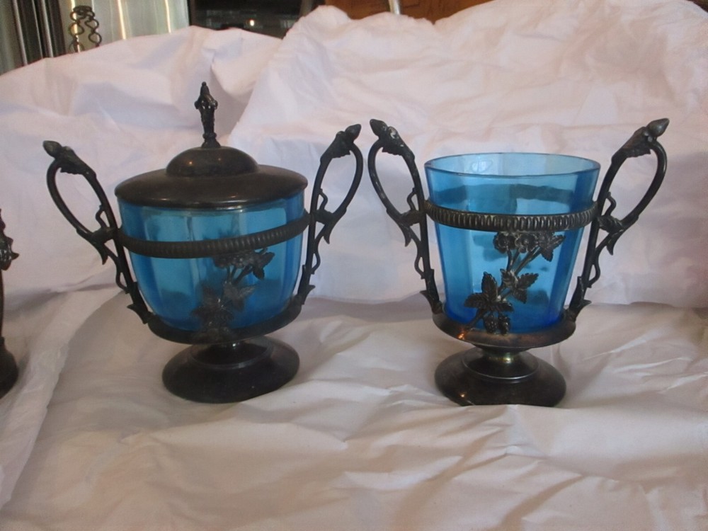 vintage glass & silver