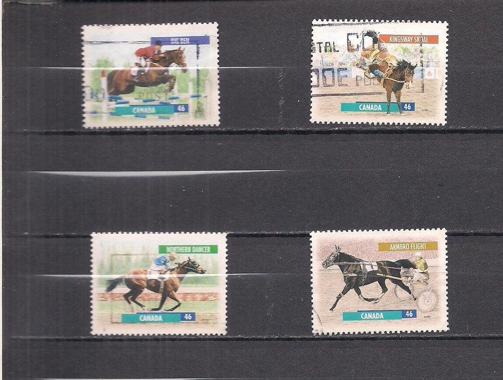 Canada #1791-1794 used  Vf horses