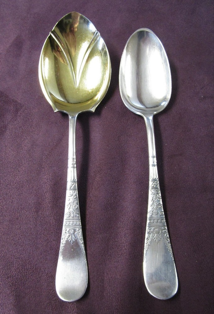 LORNE 1878 Large Serving Spoon & Table Serving Spoon Silverplate No Monograms