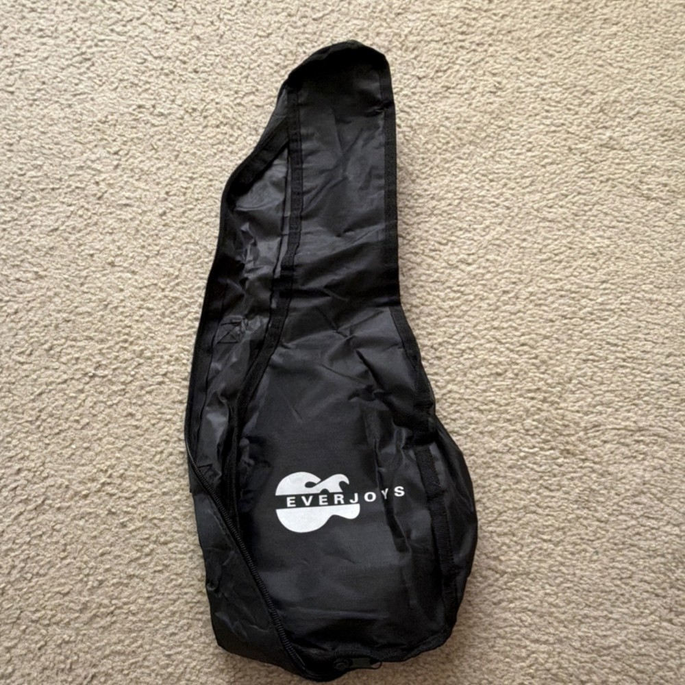 Everjoys Ukulele Natural Finish 4 Strings Brown with Bag