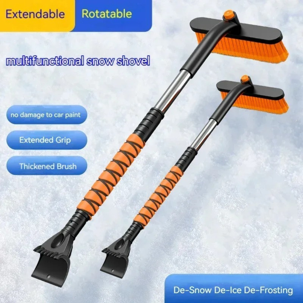 VortecSys 2-in-1 Snow Removal Tool with Telescopic and 360° Rotating Features