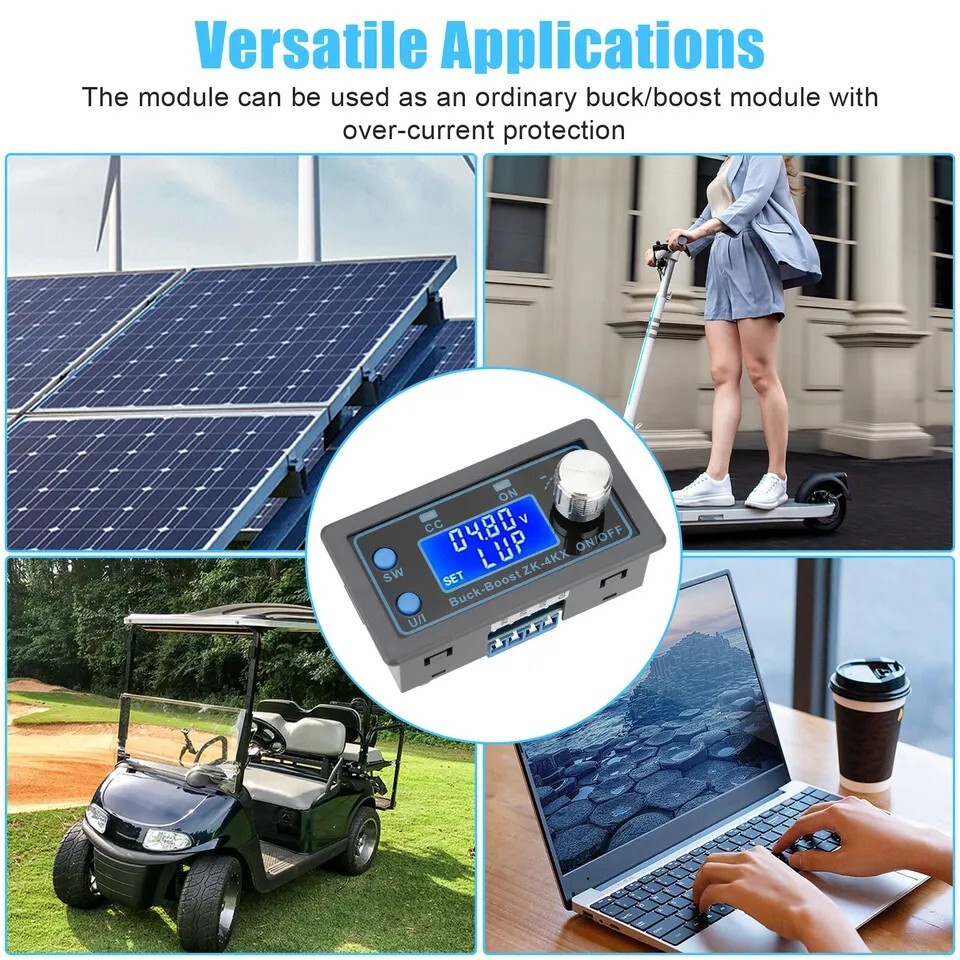 DC Adjustable Step Up Down Buck Boost Power Supply Voltage Regulator LCD Module