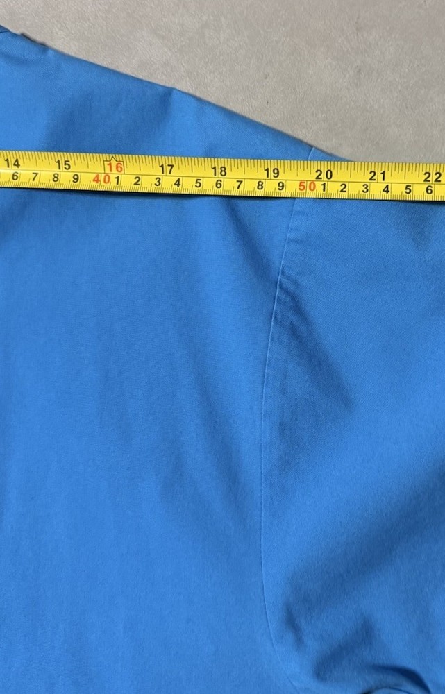 Mailbu Doc Scrub Top Medical Uniform Blue V-neck Medium