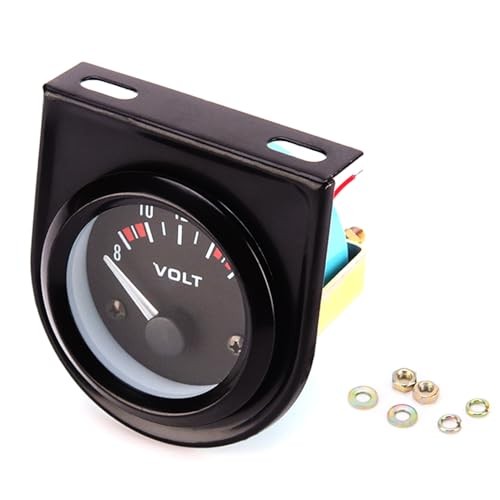 12V Voltmeter Gauge 2" 52mm Volt Voltage Meter Gauge Universal Pointer