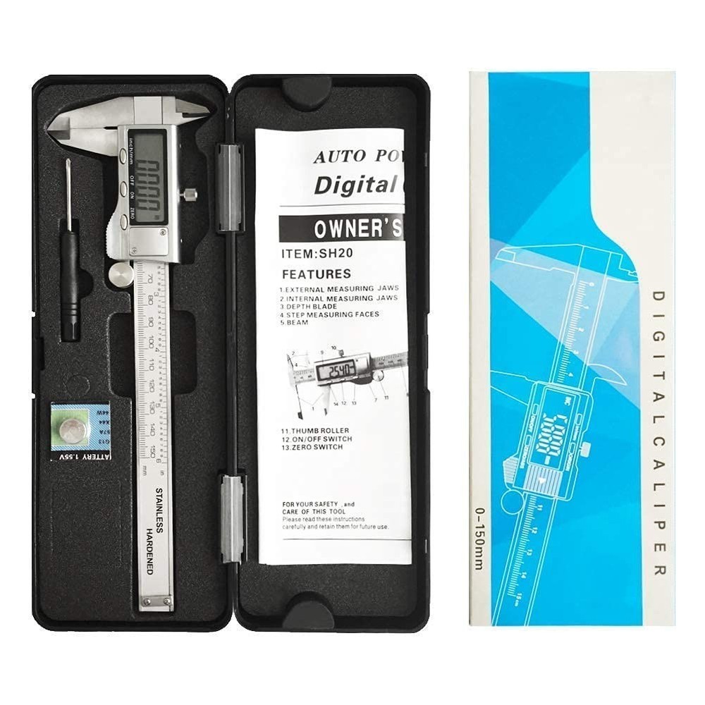 Digital Caliper, Caliper Measuring Tool with Stainless Steel, Electronic Micr...