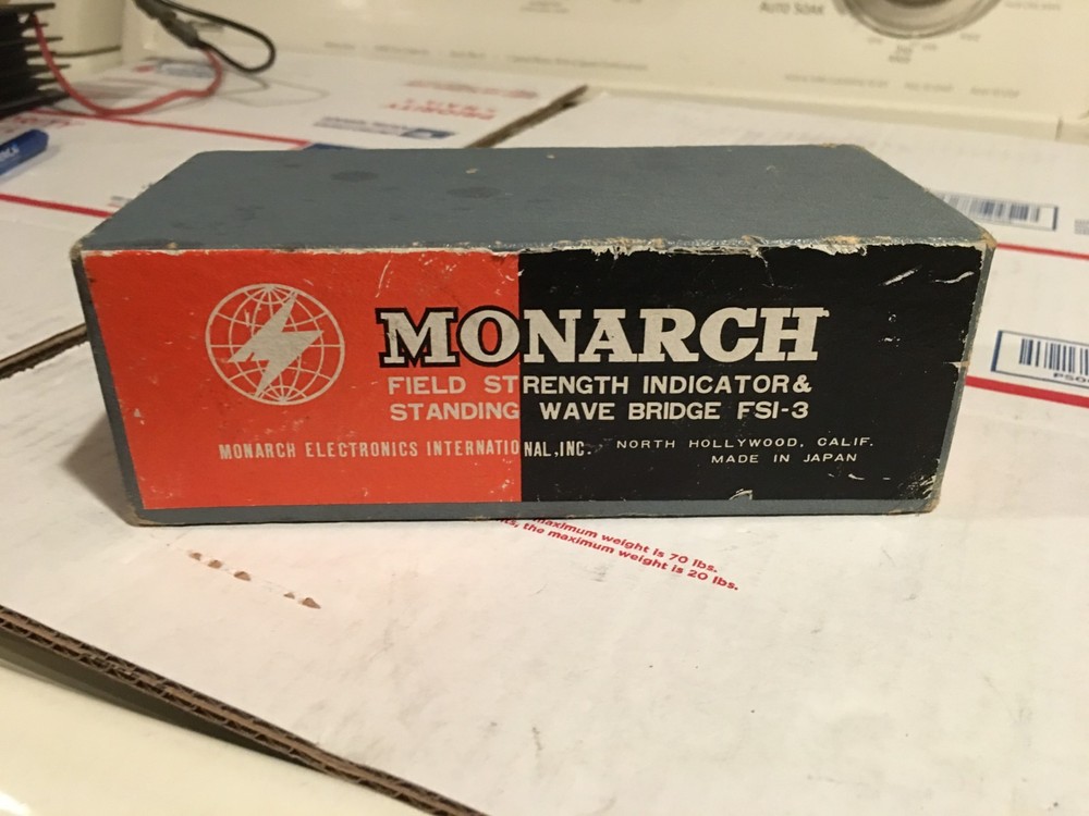 Monarch Field Strength indicator & standing wave bridge FS1-3 in Original Box
