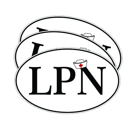 (Pack of 3) LPN Licensed Practical Nurse Decal