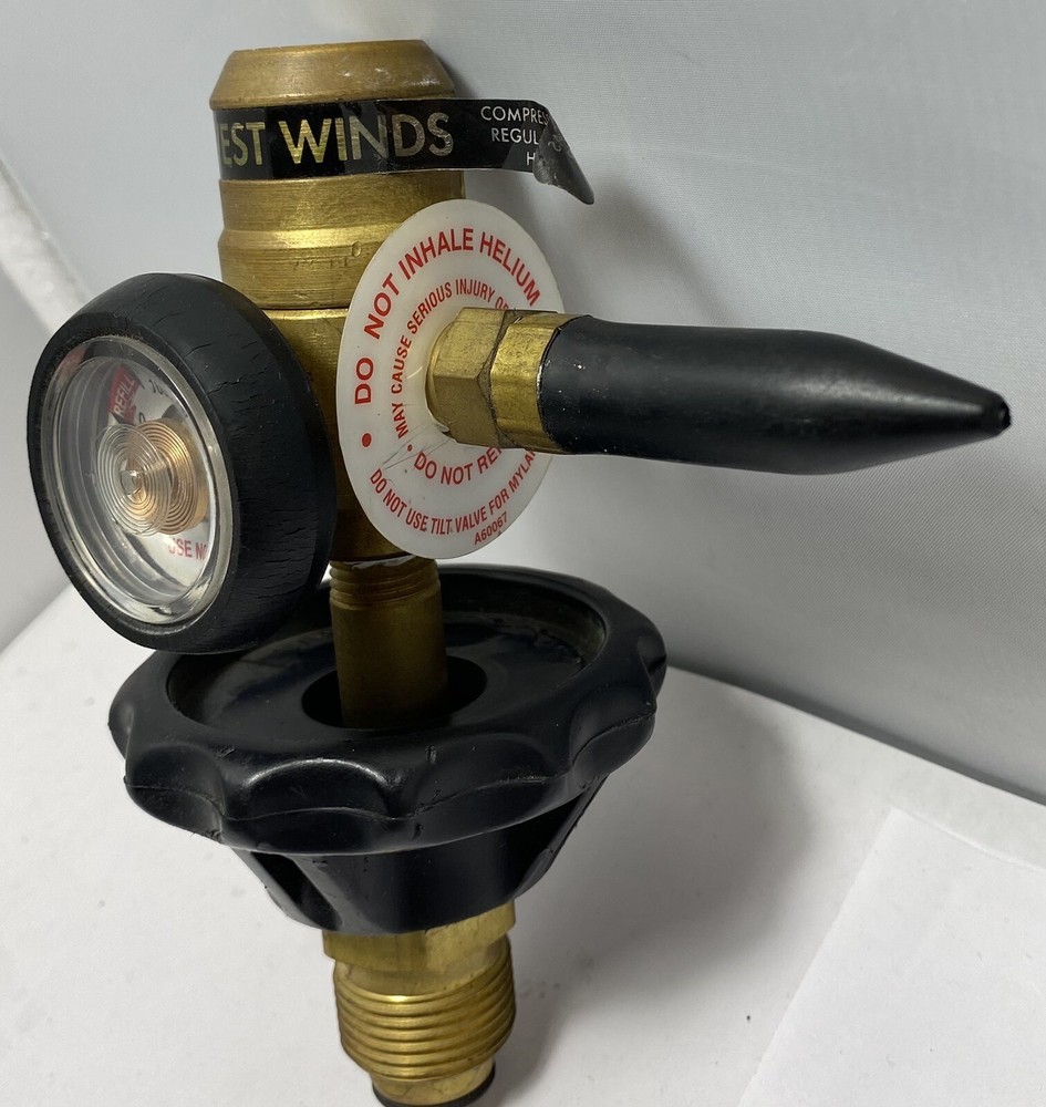 West Winds Professional Helium Balloon Adapter/Helium Tank Adapter/Regulator