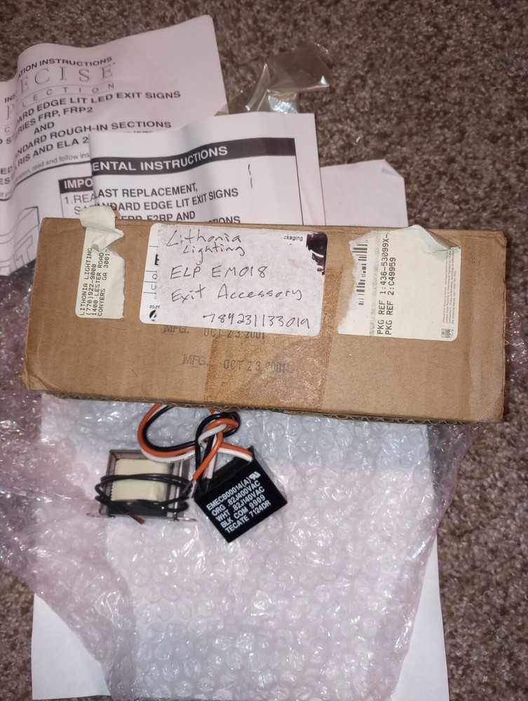 NEW GENUINE LITHONIA LIGHTING ELP EM018 EXIT ACCESSORY