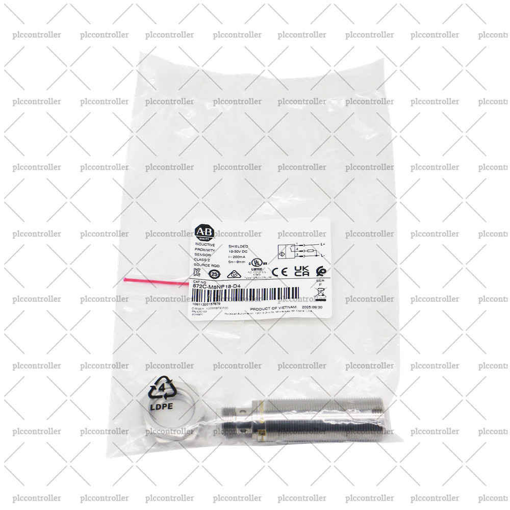 872C-M8NP18-D4 Allen Bradley Proximity Sensor 18 mm Barrel Inductive