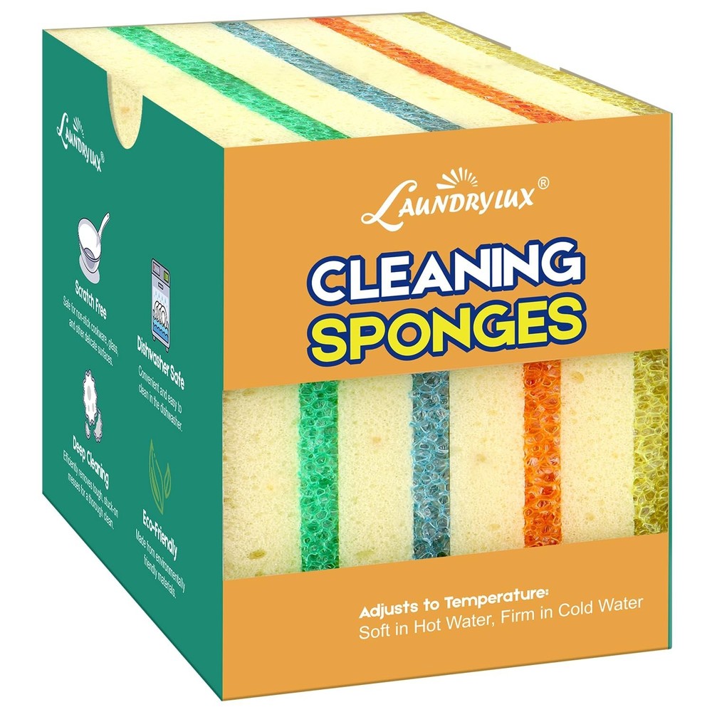 Scrub Sponge, Dual-Sided Temperature-Responsive Scrubber - Non-Scratch - Mult...
