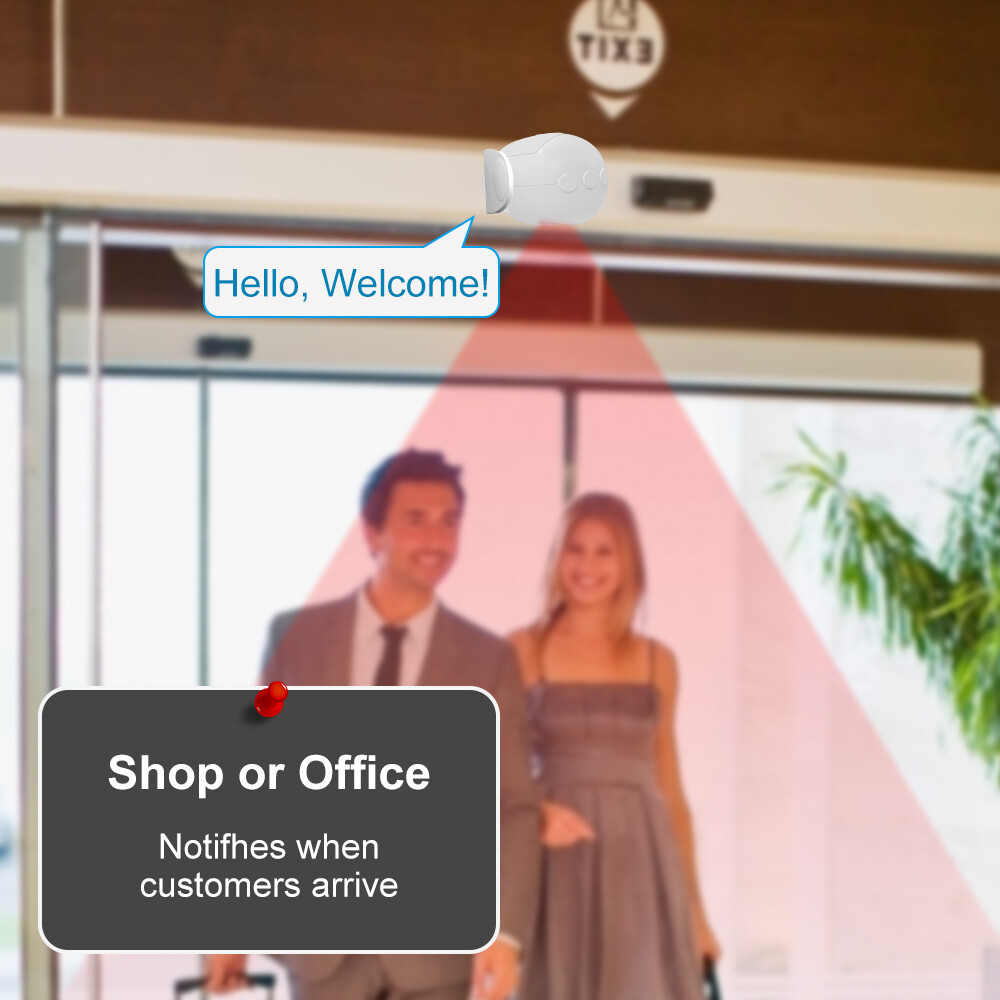 Wireless Motion Sensor System Driveway Garage PIR Alarm Alert Security Indoor