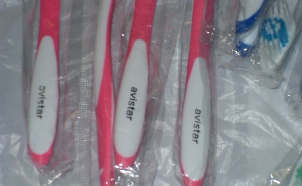 16 Individually Packaged Large Head Medium Bristle Toothbrushes - 4 Colors NEW