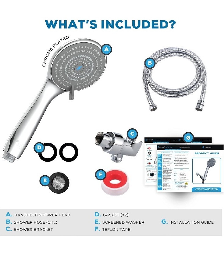 SparkPod High Pressure 3-Function Handheld Shower Head