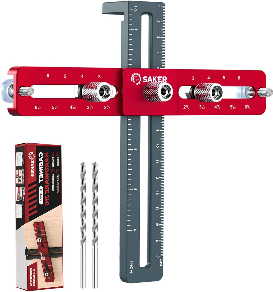 Cabinet Hardware Doweling Jig - Cabinet Handle Template Tool for Knobs and Pull