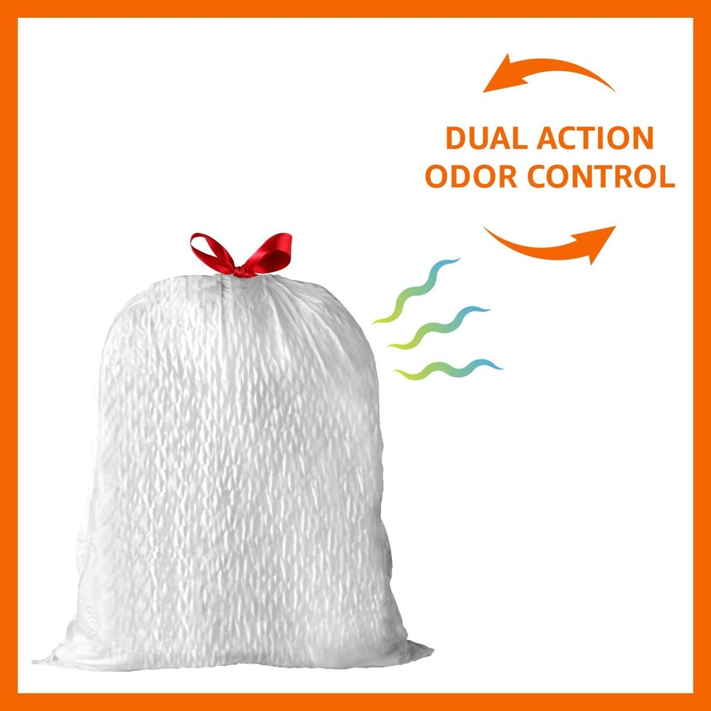 Amazon Basics Ultra-Force Tall Kitchen Drawstring Trash Bags, Lavender Scented