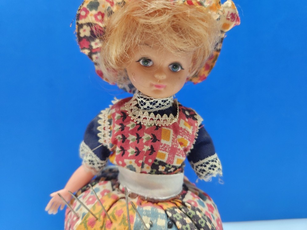 Vintage Pin Cushion Doll Missing Arm MCM Retro Sewing