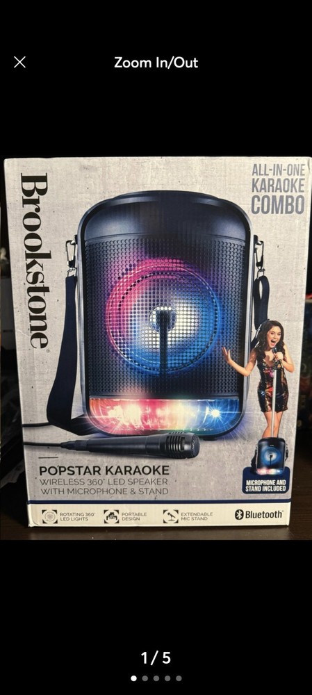 Brookstone 360 Karaoke Speaker Plus Microphone